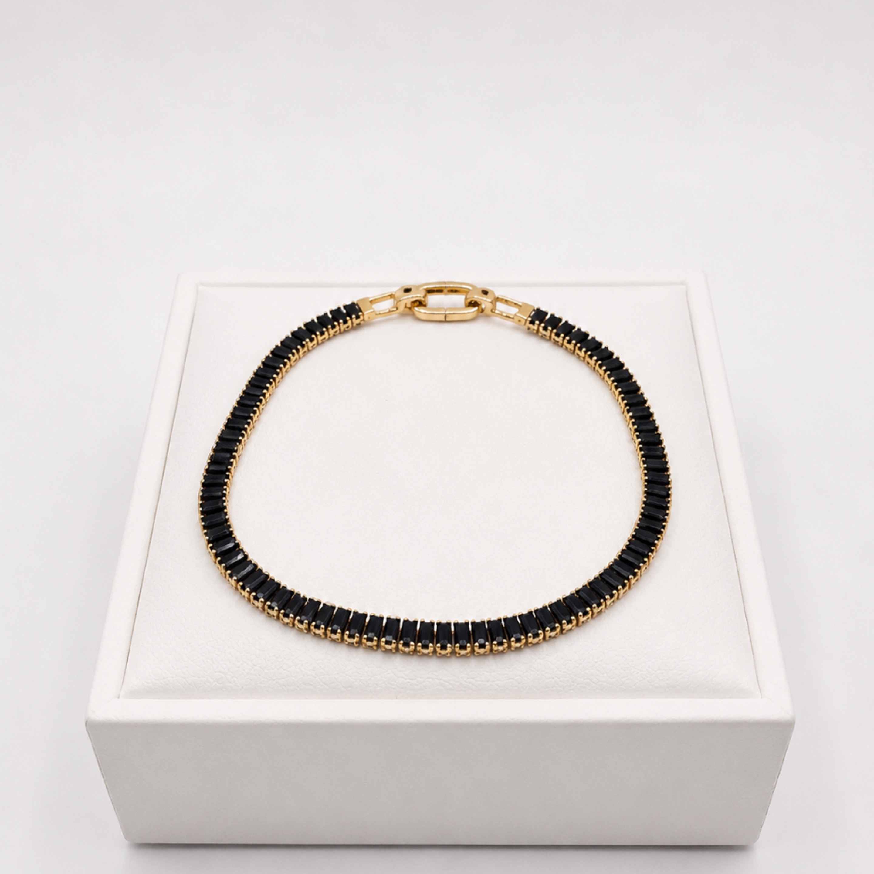 Gold Black Onyx Bracelet 