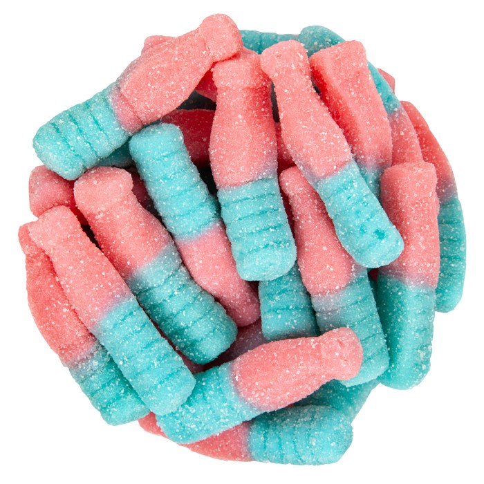 Clever Bubble Gum Soda Bottle Blue & Pink Gummy Candy 5lb