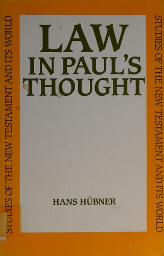 Cover of Law in Paul's Thought