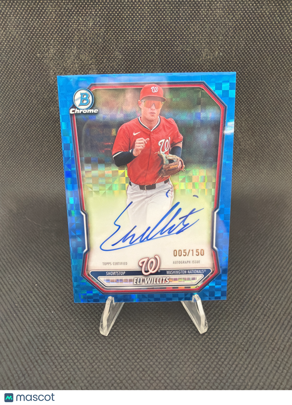 2026 Bowman Chrome Eli Willits Blue X-Fractor Auto /150