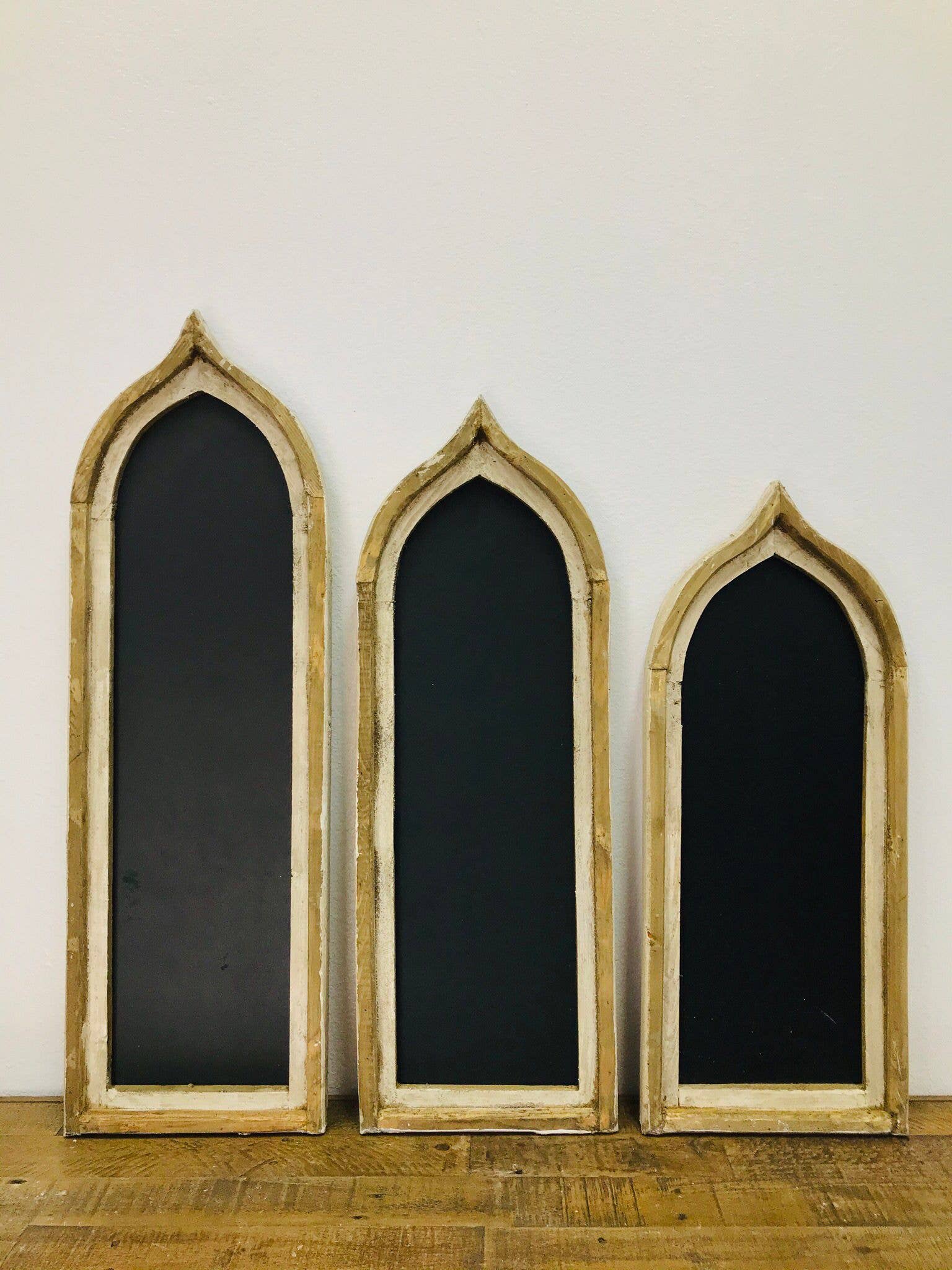 Matera Chalk Board Wood Arches, 3 PC Set