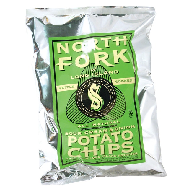 North Fork Kettle Potato Chips Sour Cream Onion 6oz 12ct