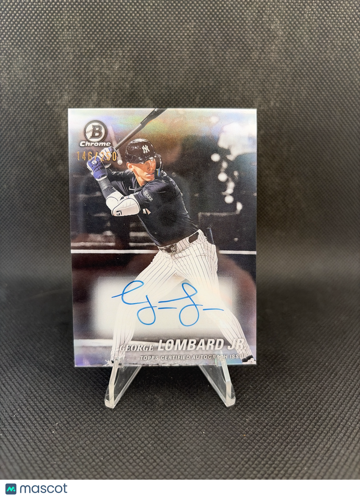 2025 Bowman Draft Baseball George Lombard Jr. Achromatic Autograph /250