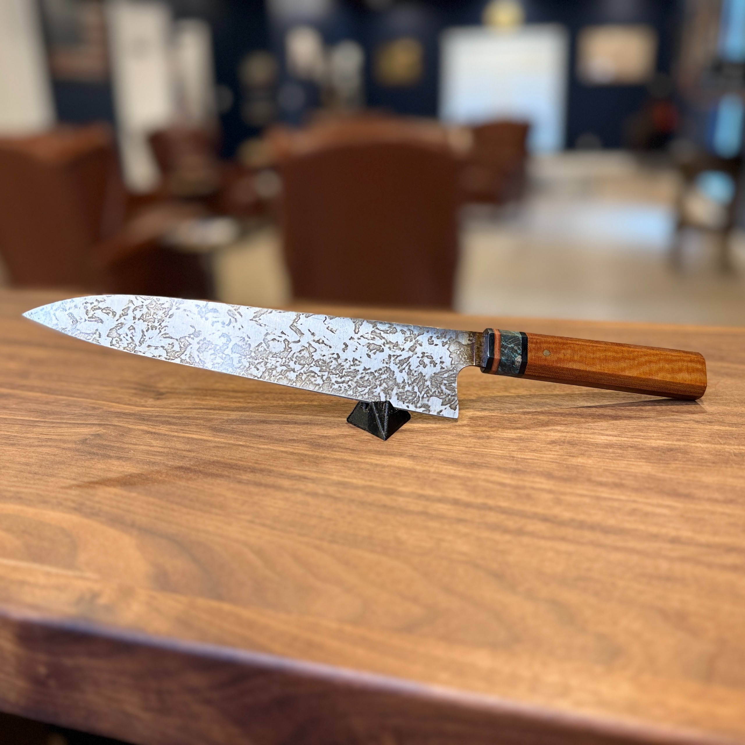 NHB Knifeworks Chef Green Accents