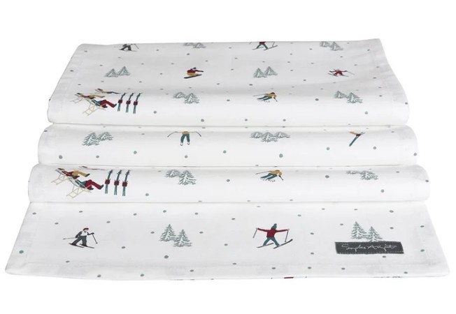 Skiing Table Runner by Sophie Allport