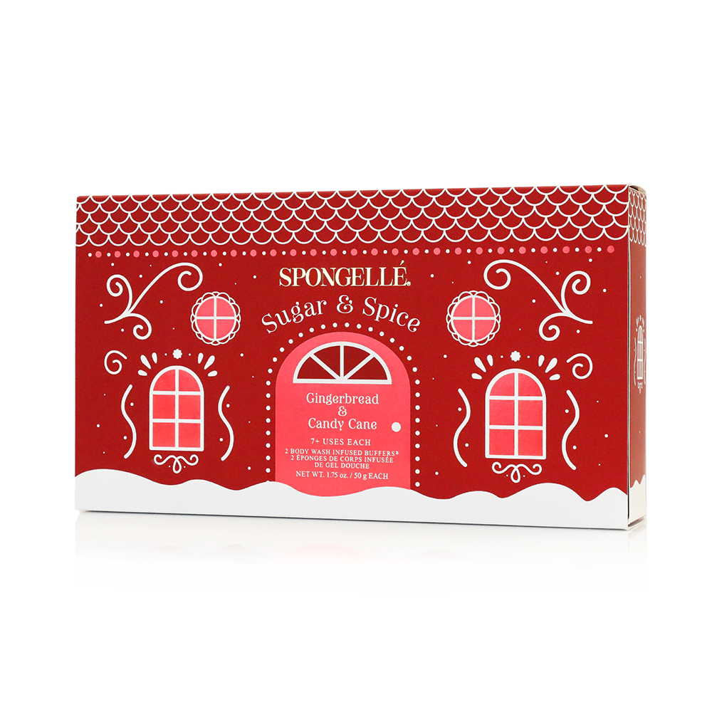 Spongellé Sugar & Spice Gingerbread Holiday Gift Set 3