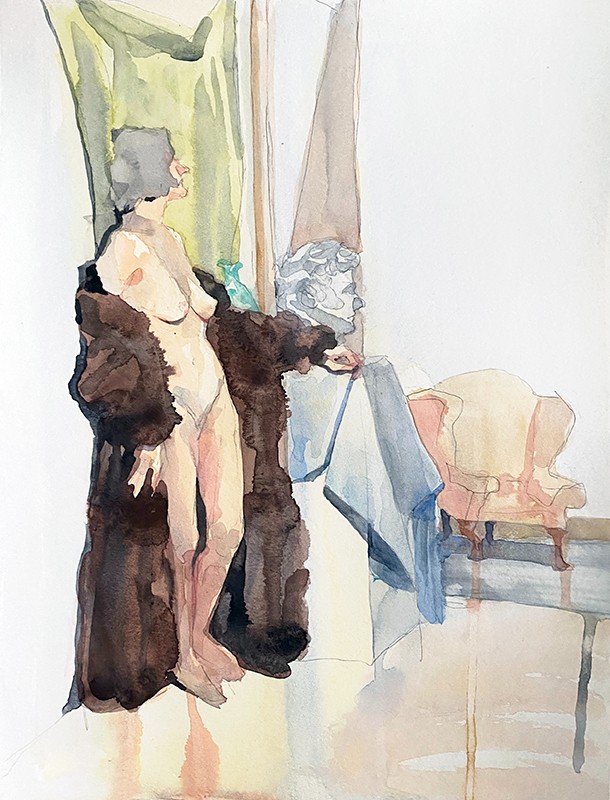 Original watercolor painting, title