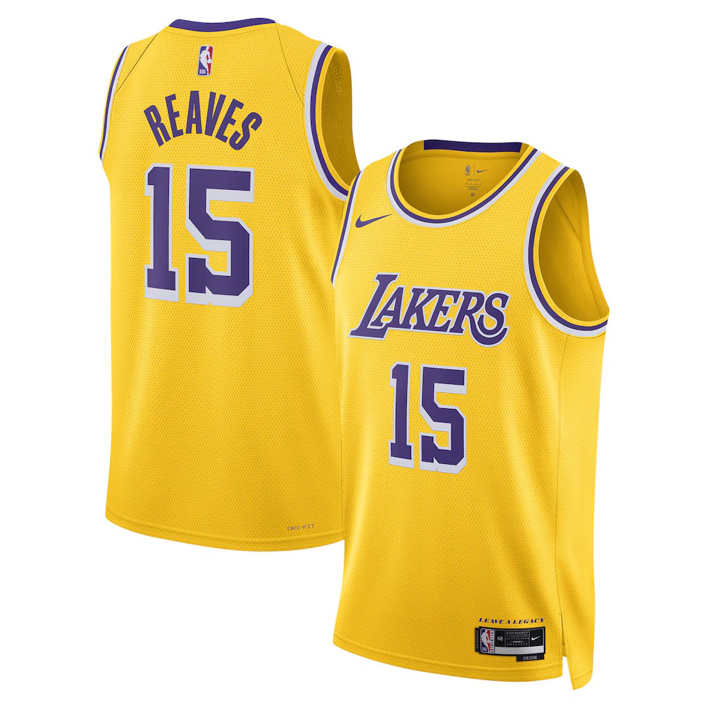Los Angeles Lakers Austin Reaves #15 Nike Yellow Swingman Jersey