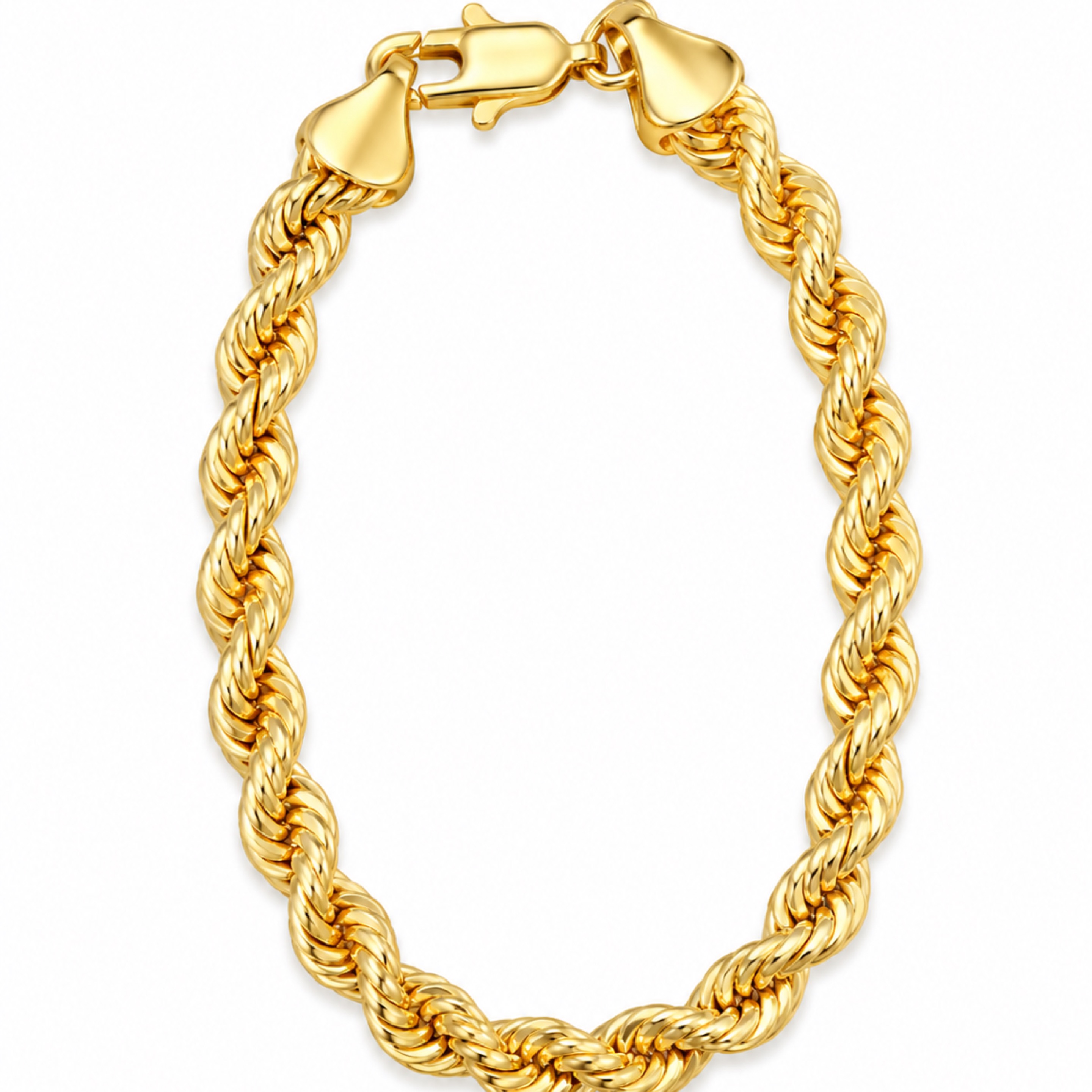 8” Gold Rope Bracelet/ 10mm