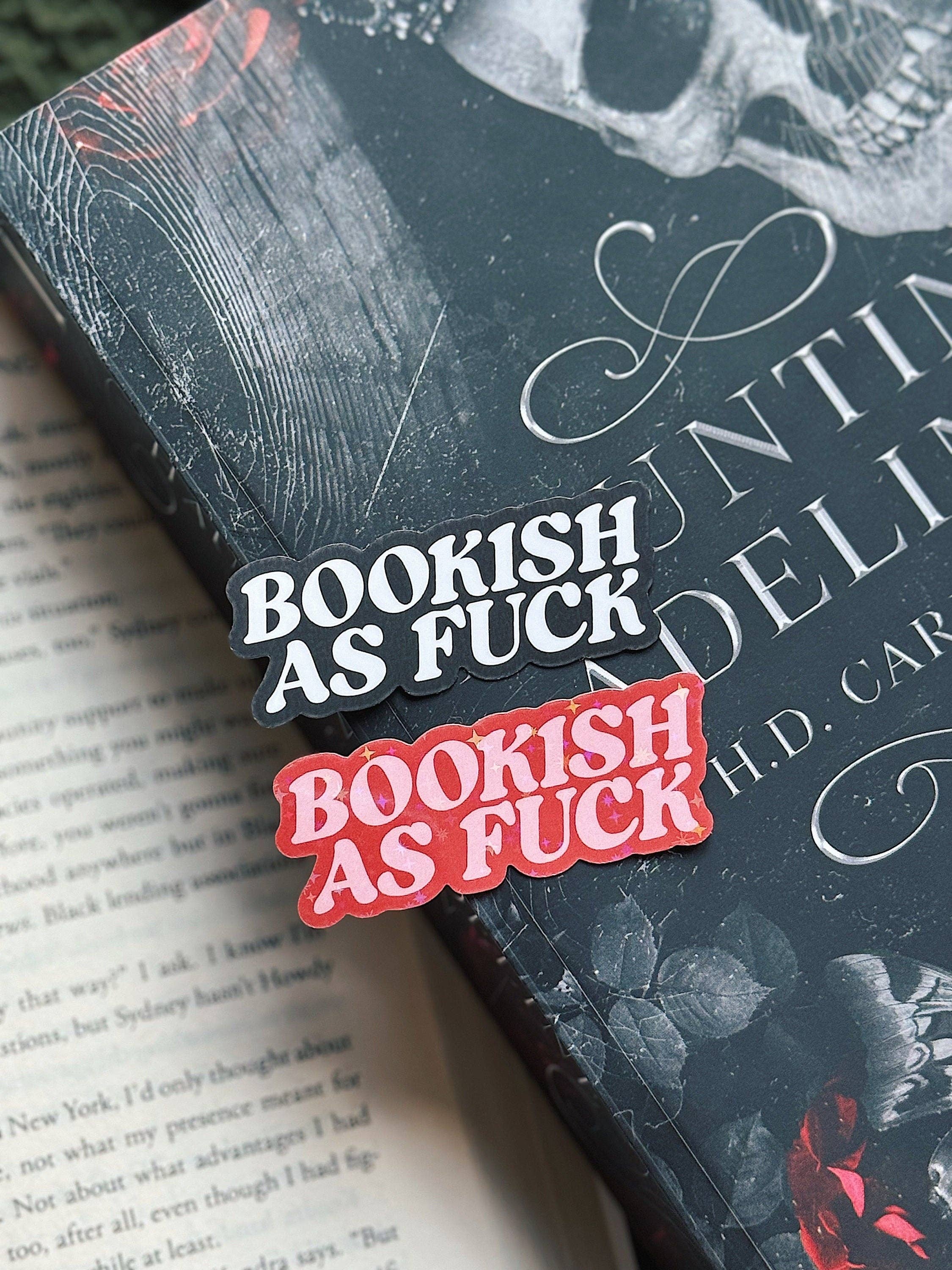 Bookish AF Sticker: Black, Matte WITH laminate