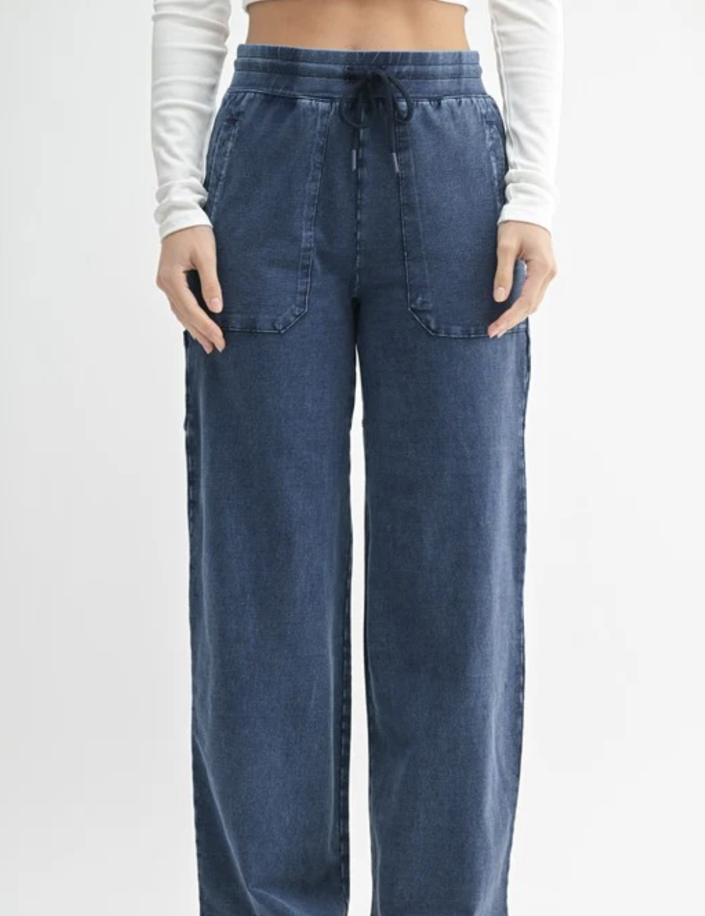 Mono B Chill Wash Pants Blue