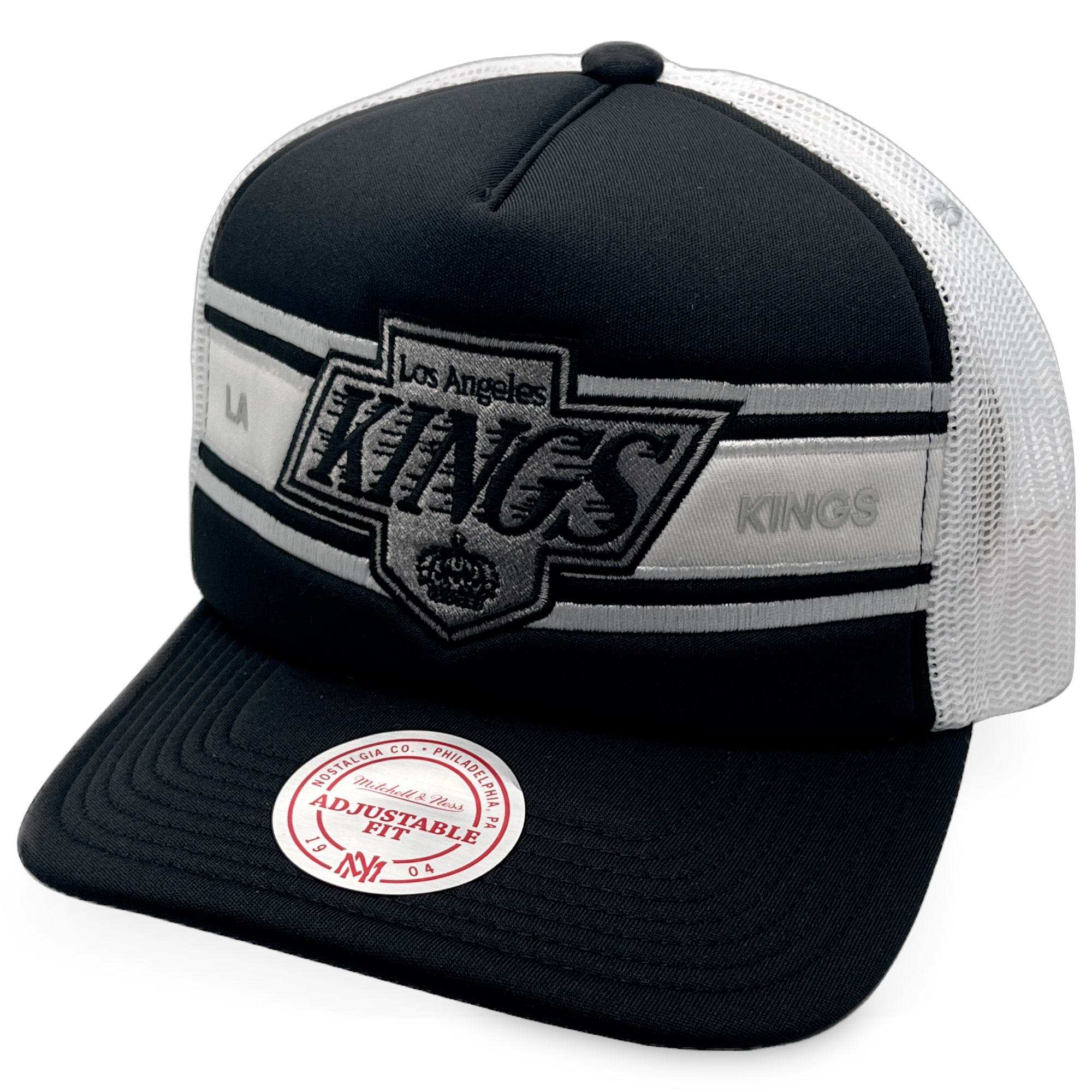 Los Angeles Kings Retro Sideline Trucker Mitchell and Ness Snapback Hat