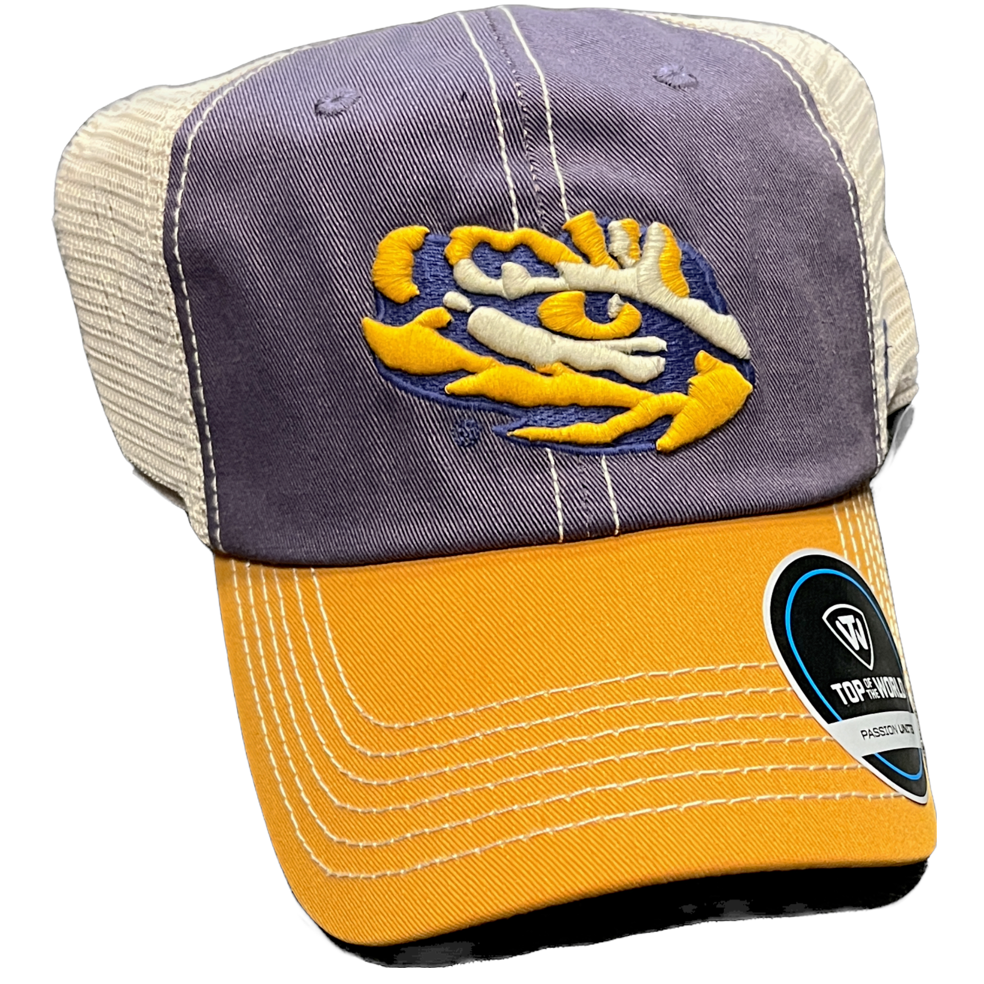 LSU Tigers Top of the World Trawler Snapback Hat
