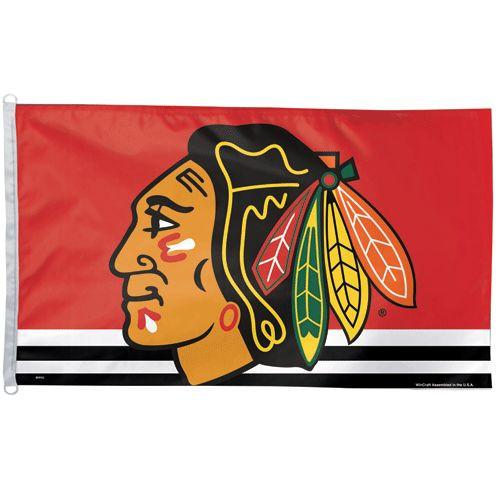 Chicago Blackhawks Horizontal Stripes Flag 3x5'
