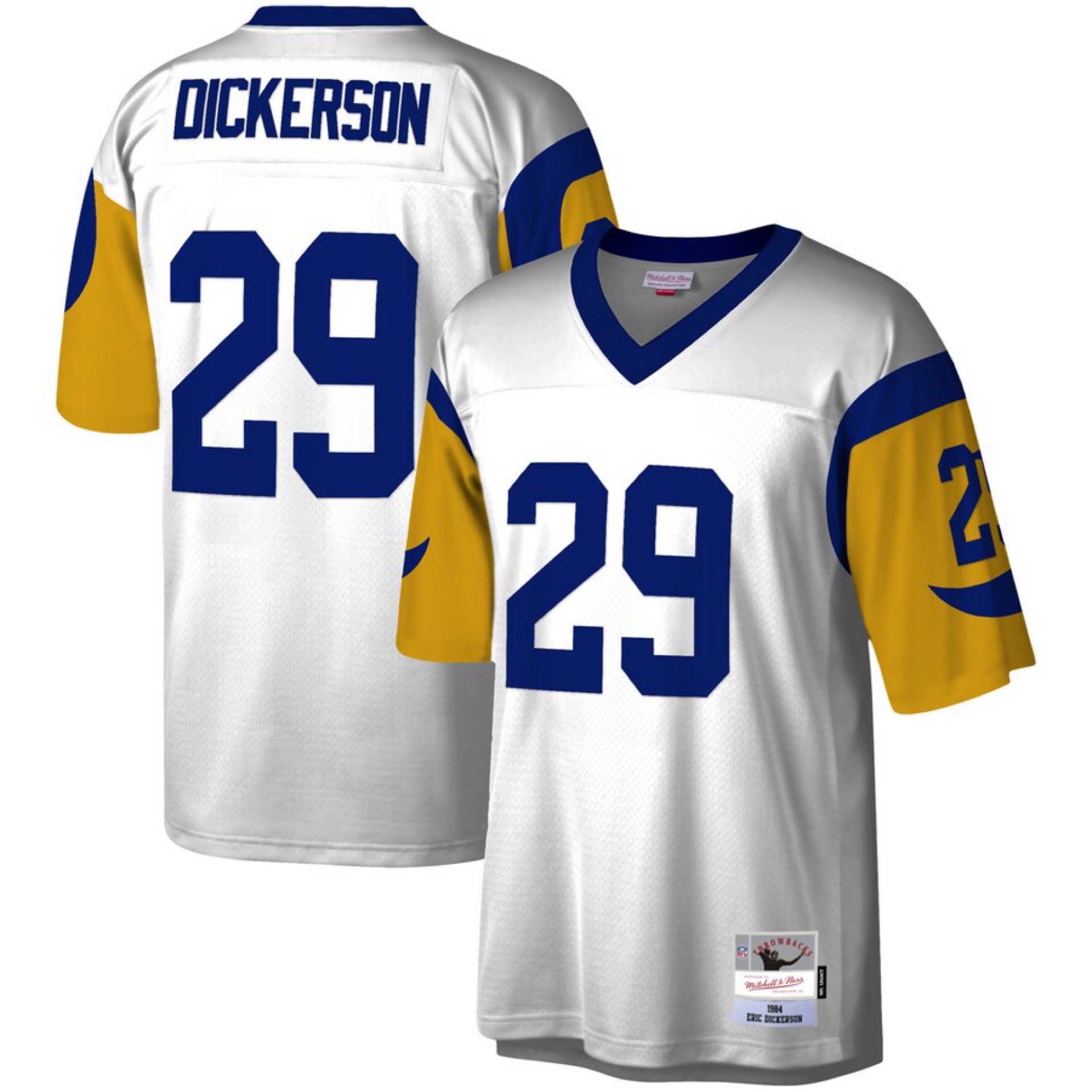 Los Angeles Rams 1994 Eric Dickerson #29 White Mitchell and Ness Jersey Jersey