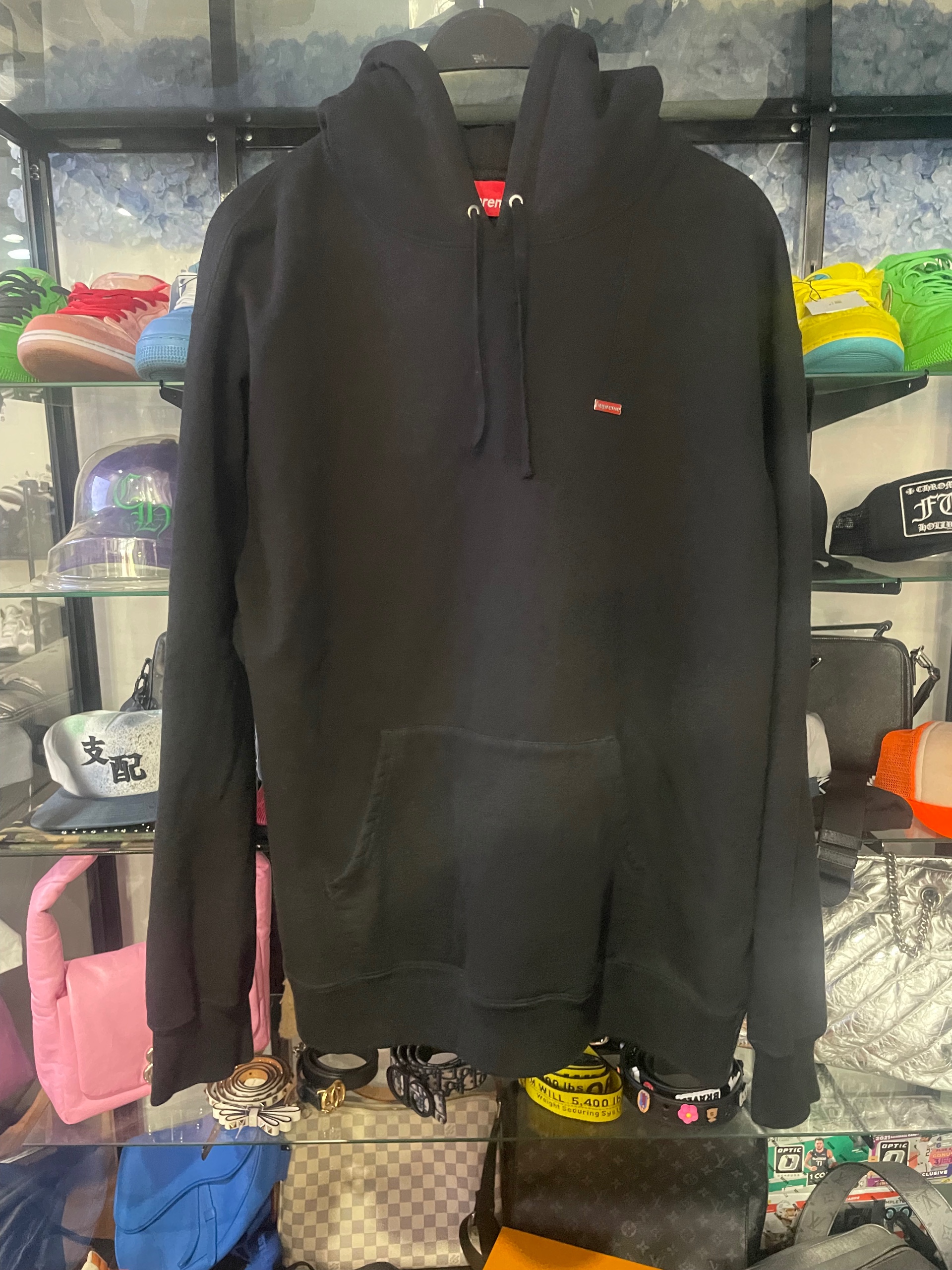 Supreme black small box logo hoodie size XL (used)