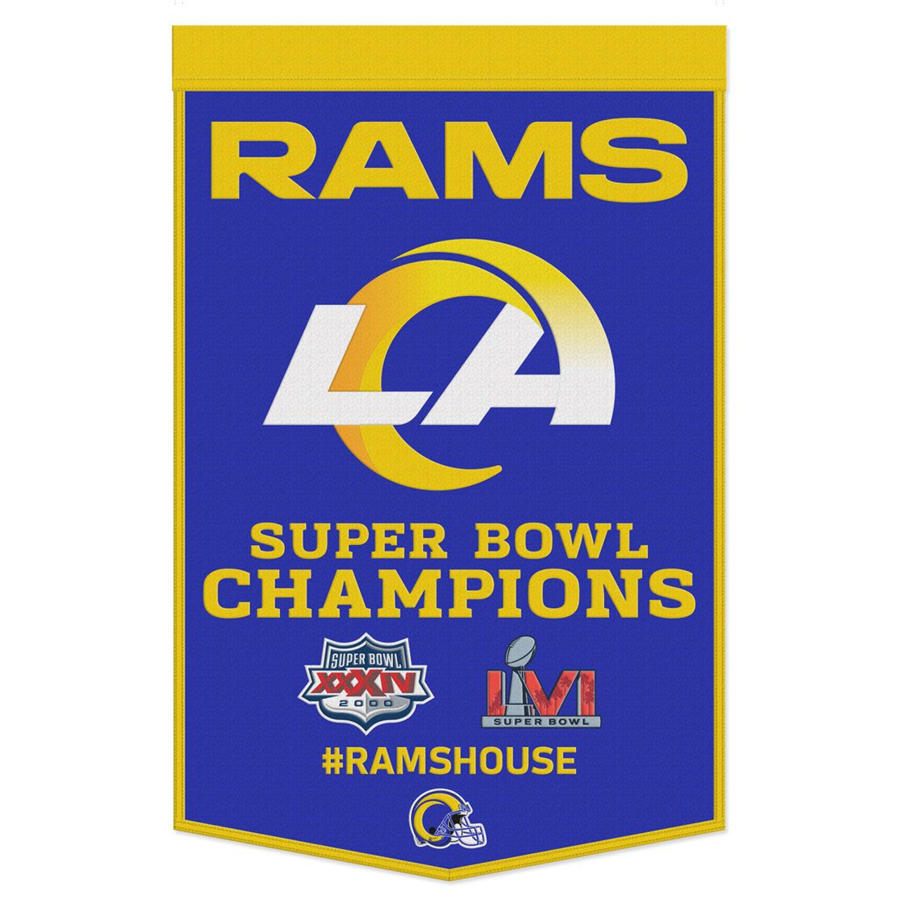 Los Angeles Rams Wool Dynasty Championship Banner 24x38"
