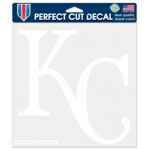 Kansas City Royals White Perfect Cut Decal 8x8"