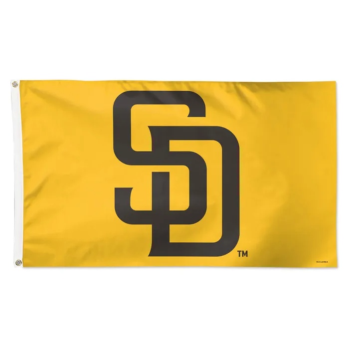 San Diego Padres Deluxe Yellow Primary Logo Flag 3x5'