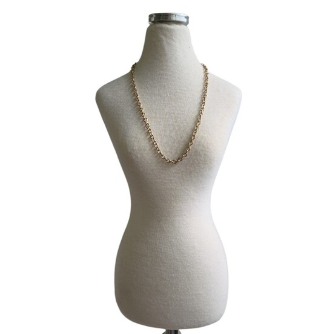 Gold Toned Chain Link Necklace 16"
