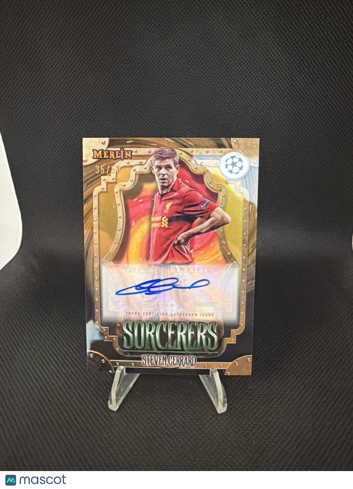 2023 Topps Merlin Sorcerers Steven Gerrard #SA-GE autograph /50