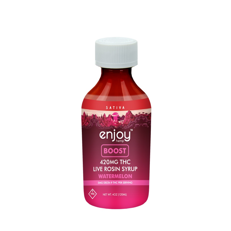 Enjoy Hemp Syrups - Balance Syrup (Pink Lemonade) 800mg D9 Live Rosin 1:1 with CBD