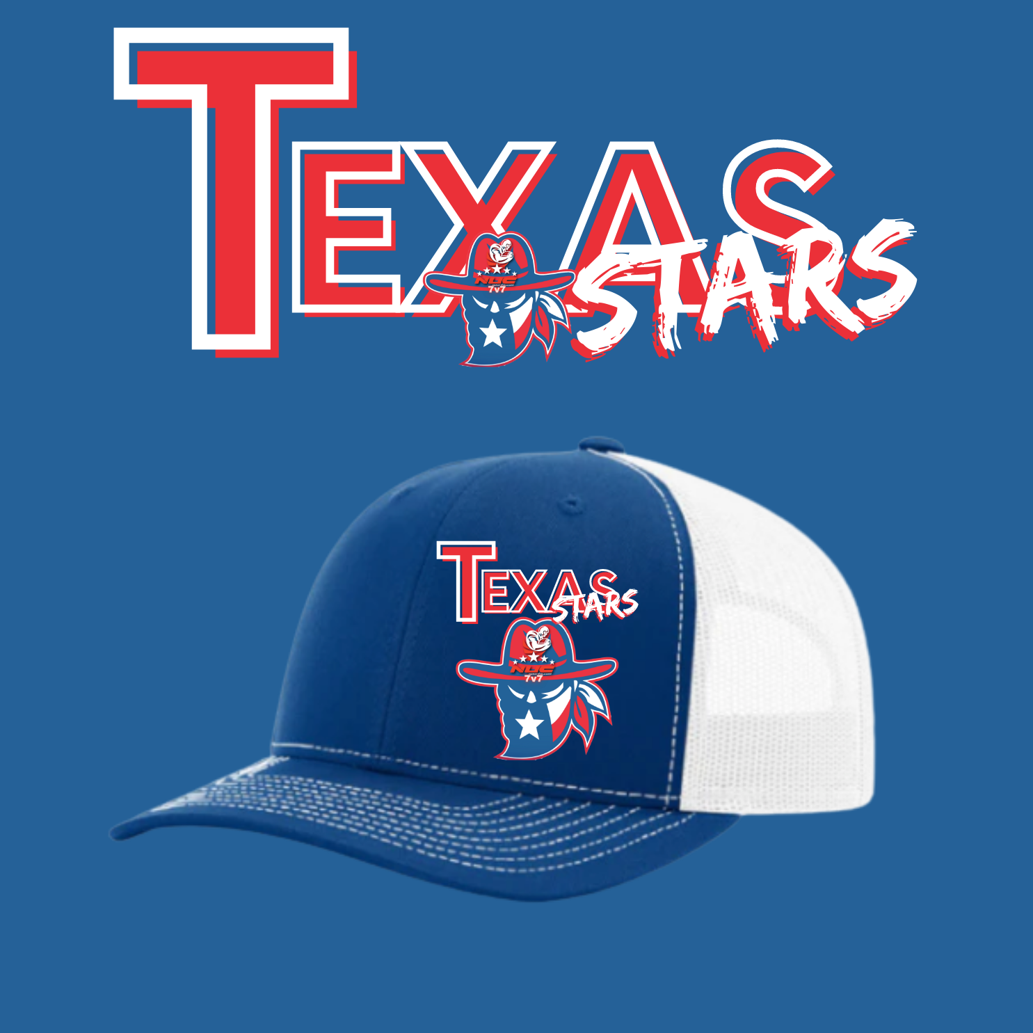 NUC Sports Texas Stars Football Club Blue Trucker Hat