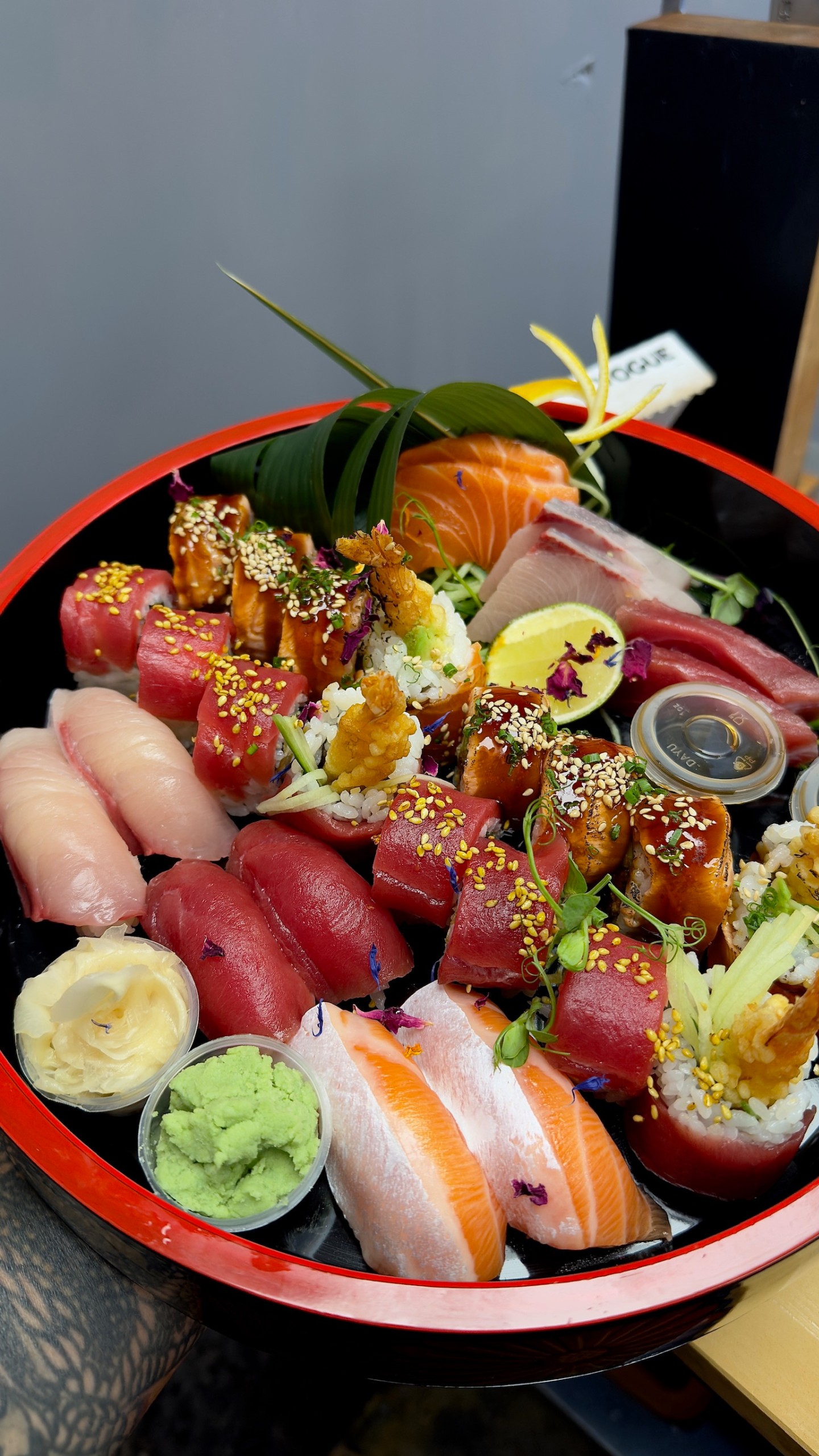 Deluxe Moriawase (chef’s selection) - One Kira roll, one Pixie roll, plus 2 pcs each of 