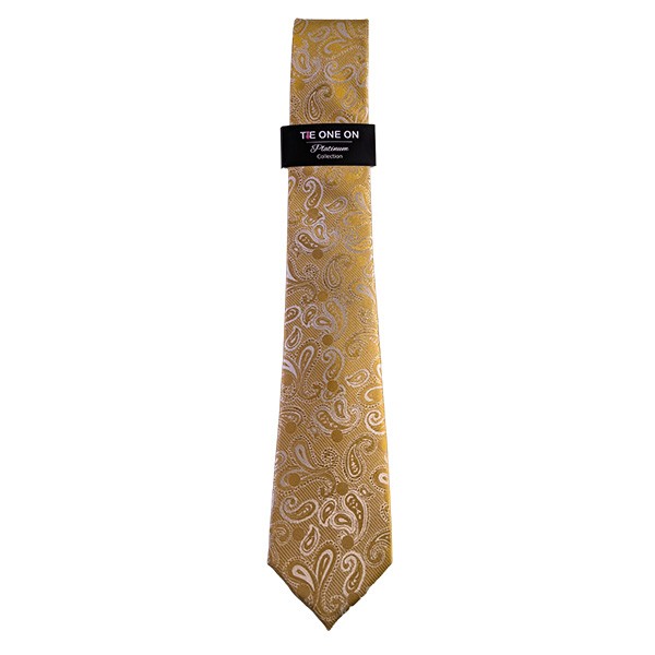 150 X 7 Cm Gold Haze Paisley Tie