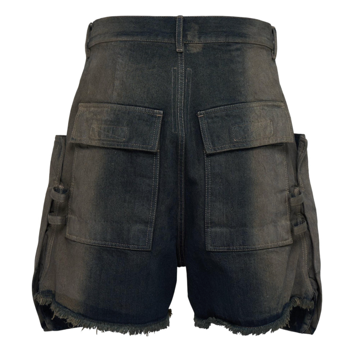 Rick Owens STEFAN CARGO SHORTS IN 14OZ DARKDUST DEGRADE SLUB DENIM 32, size 32, new condition — photo 2 of 3