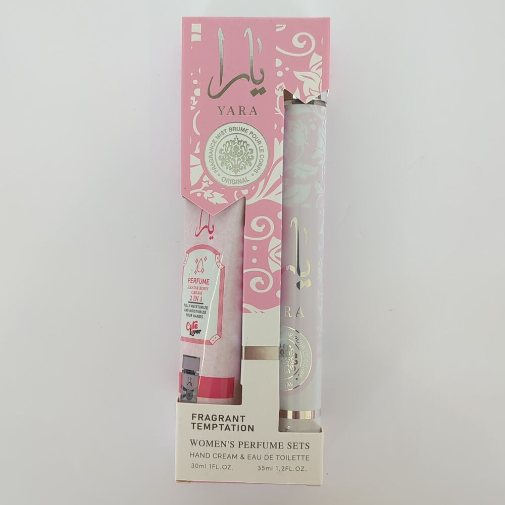 Lattafa Yara Fragrant Temptation Women's Perfume Set (Hand & Body Cream 30ml + Eau de Toilette 35ml)