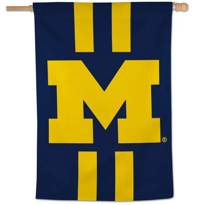 Michigan Wolverines Vertical Stripes Vertical House Flag 28x40"