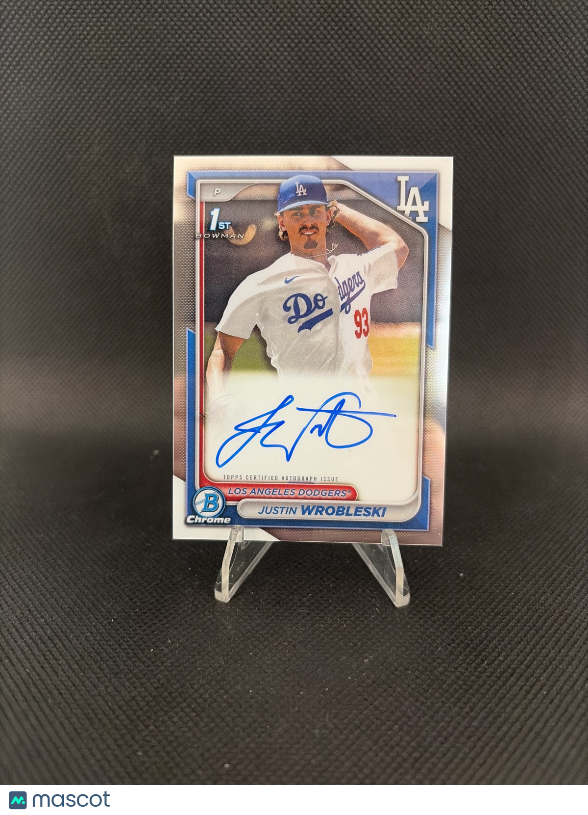 2024 Bowman Chrome Justin Wrobleski 1st Bowman Base Auto