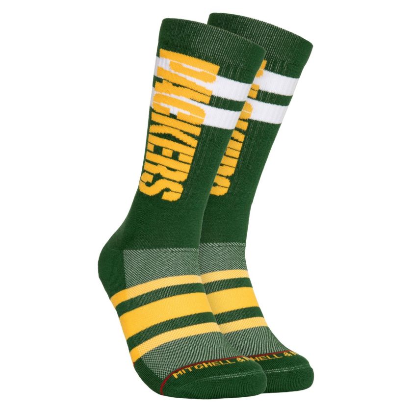 Green Bay Packers Retro Mitchell and Ness Lateral Socks