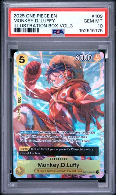 2025 ONE PIECE PROMOS #109 MONKEY D. LUFFY ILLUSTRATION BOX VOL.3