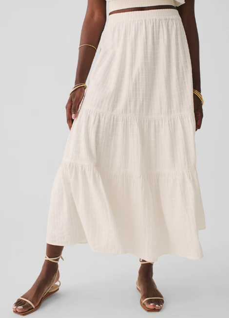 Cala Windowpane Skirt - Egret - large