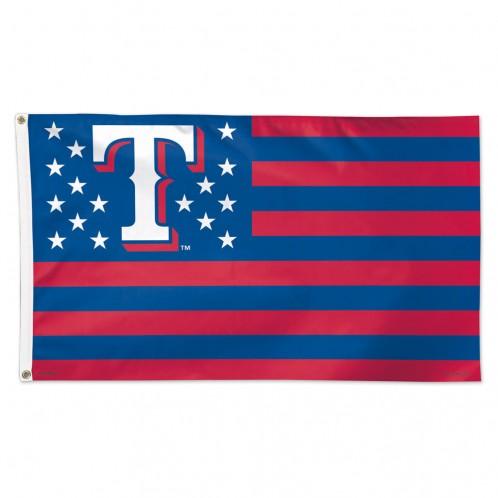 Texas Rangers Deluxe Americana Flag 3x5'