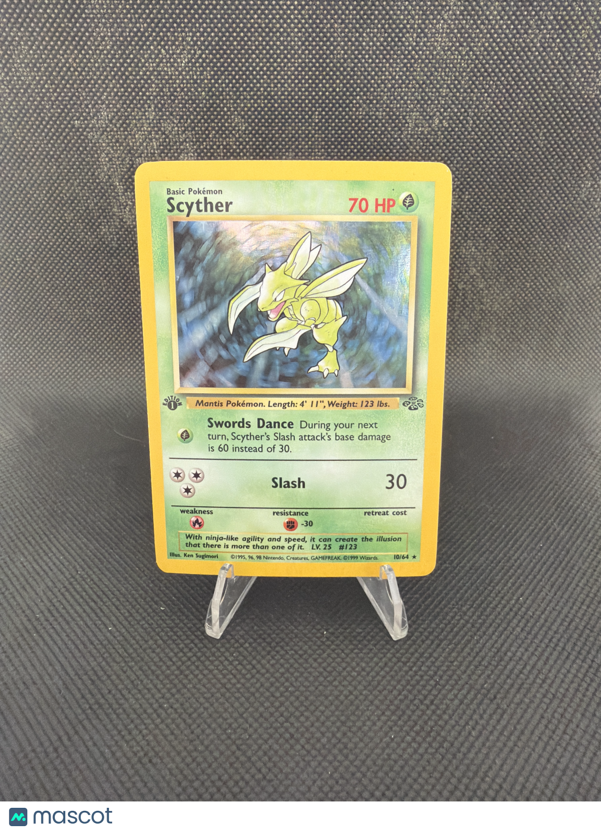 1999 Jungle Scyther Holo 1st Edition 10/64