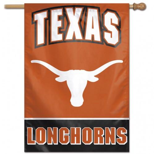 Texas Longhorns Wordmark Vertical House Flag 28x40"