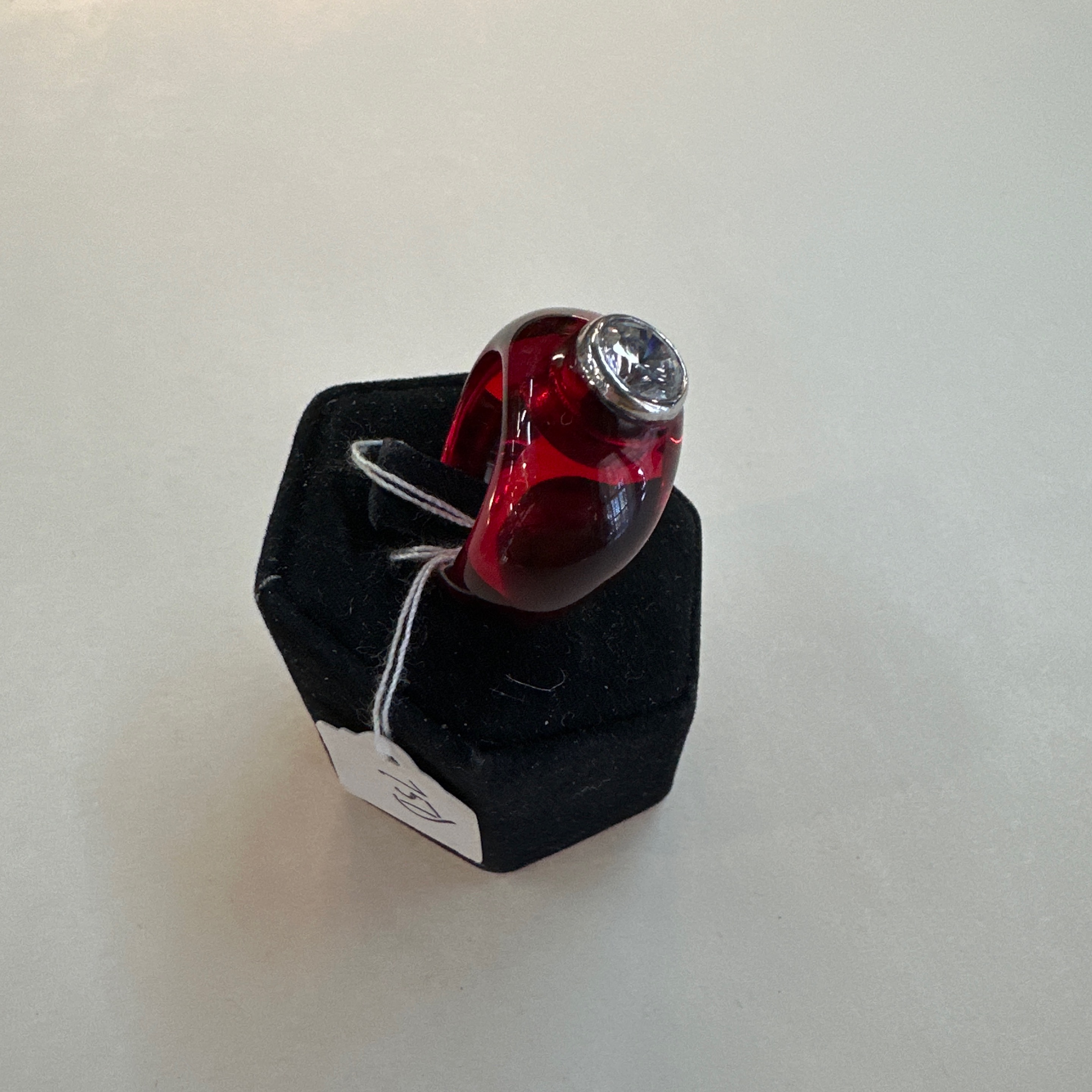 Angelique De Paris Ring w CZ Stones-Estate Jewelry