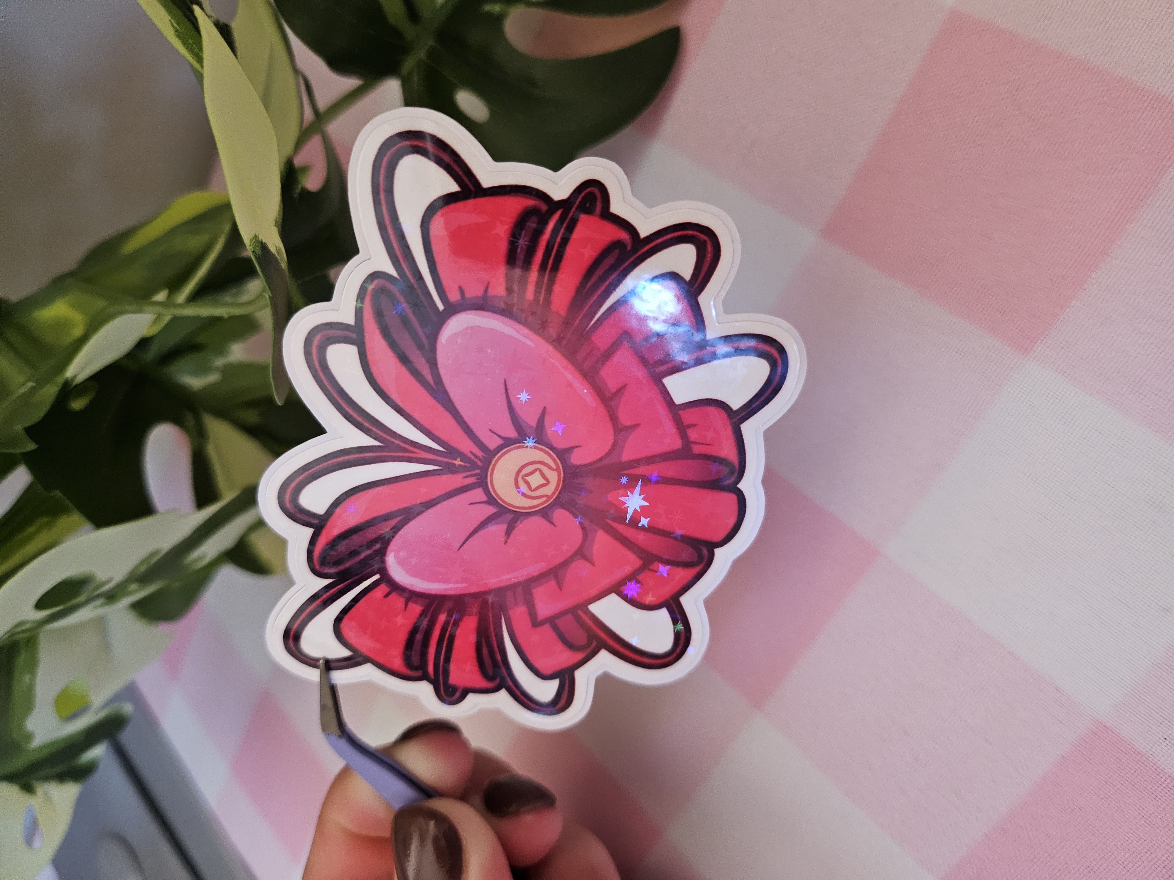 Ribbon Heart Die Cut Sticker