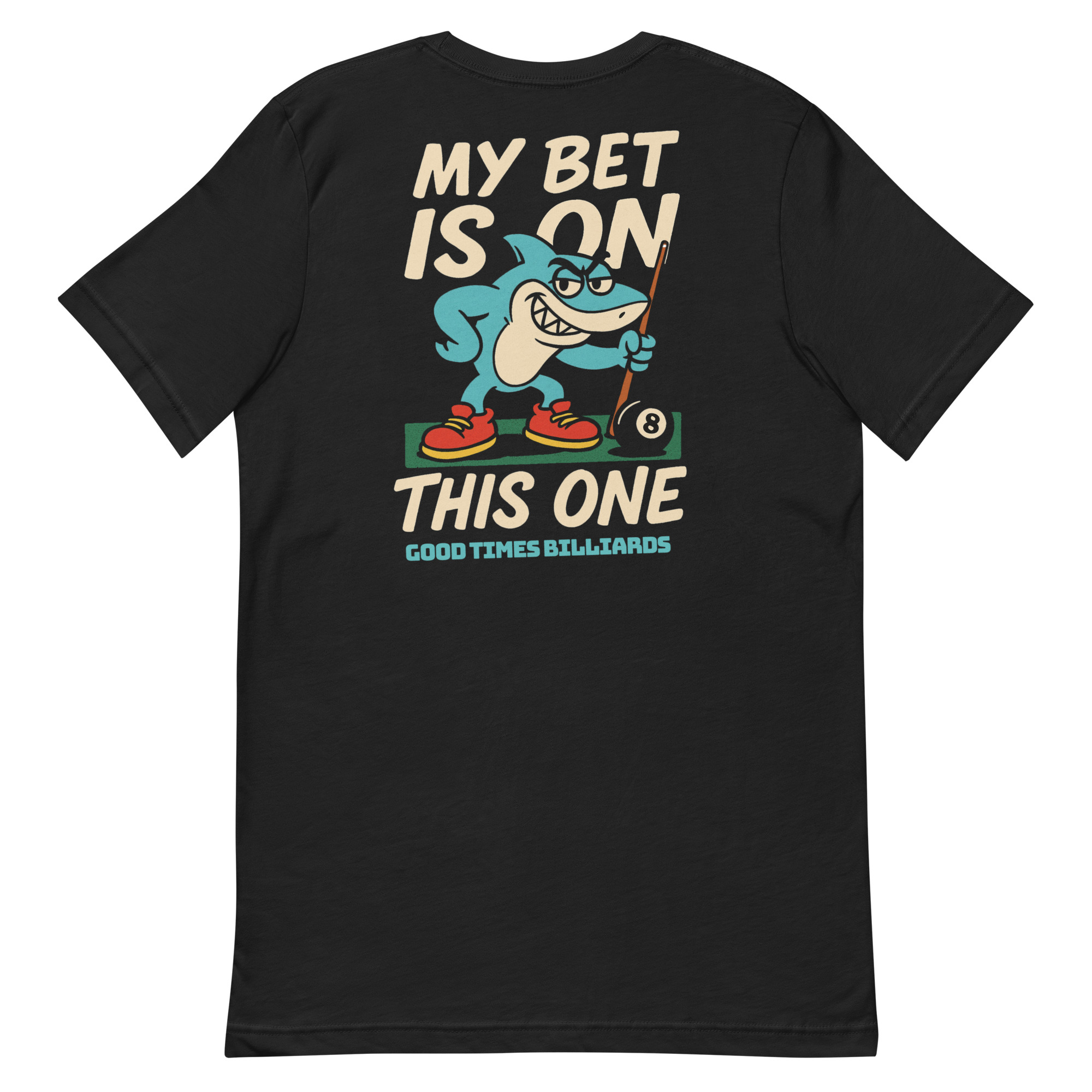 "Snarky Shark" - Good Times Billiards T-Shirt — Image 1
