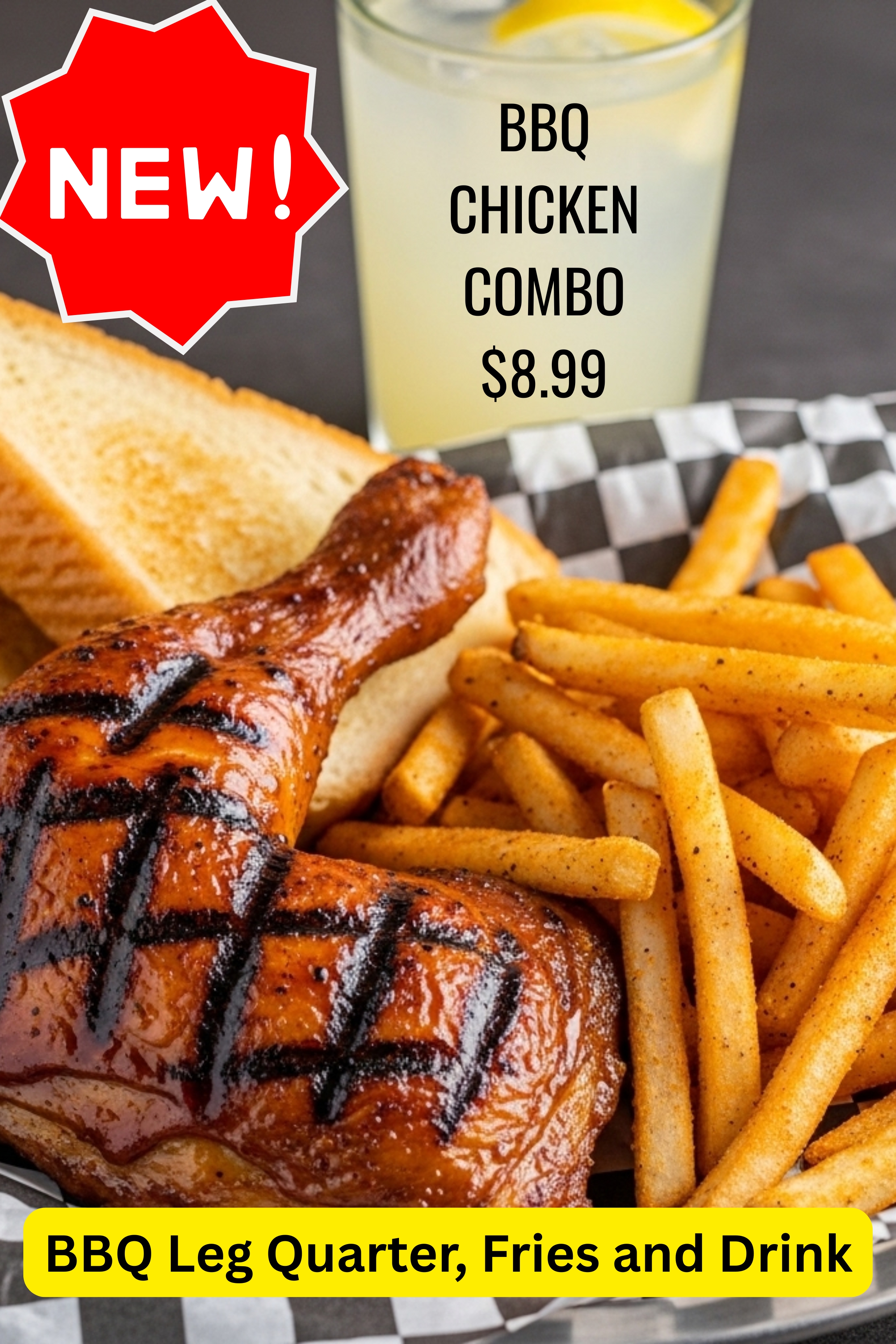 BBQ Chicken Combo (Sweet Tea) at Store Front Location  in Dallas, TX 75287-2608 | YourMenu® Online Ordering