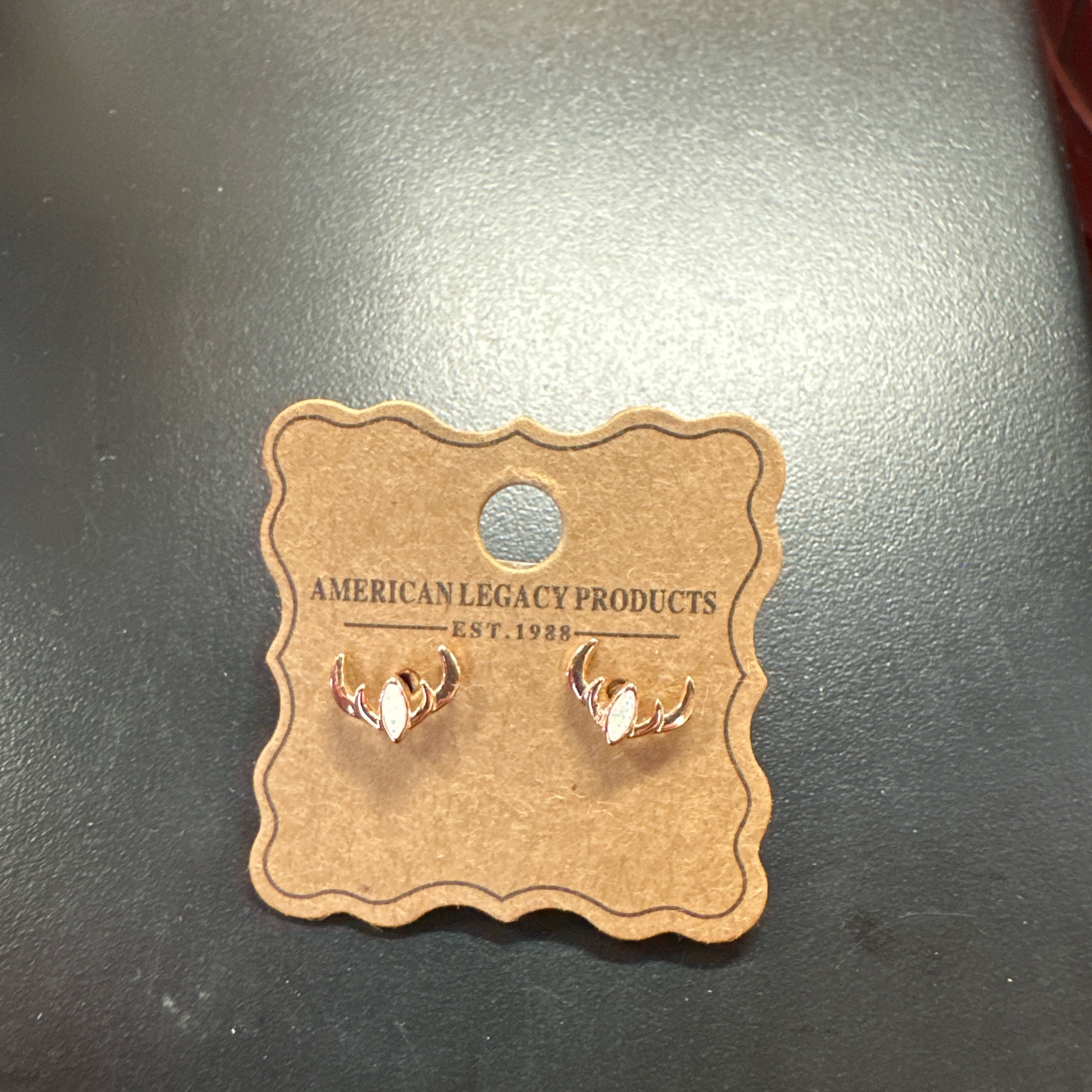 Antlers Style 1 Rose Opalite RG Earrings