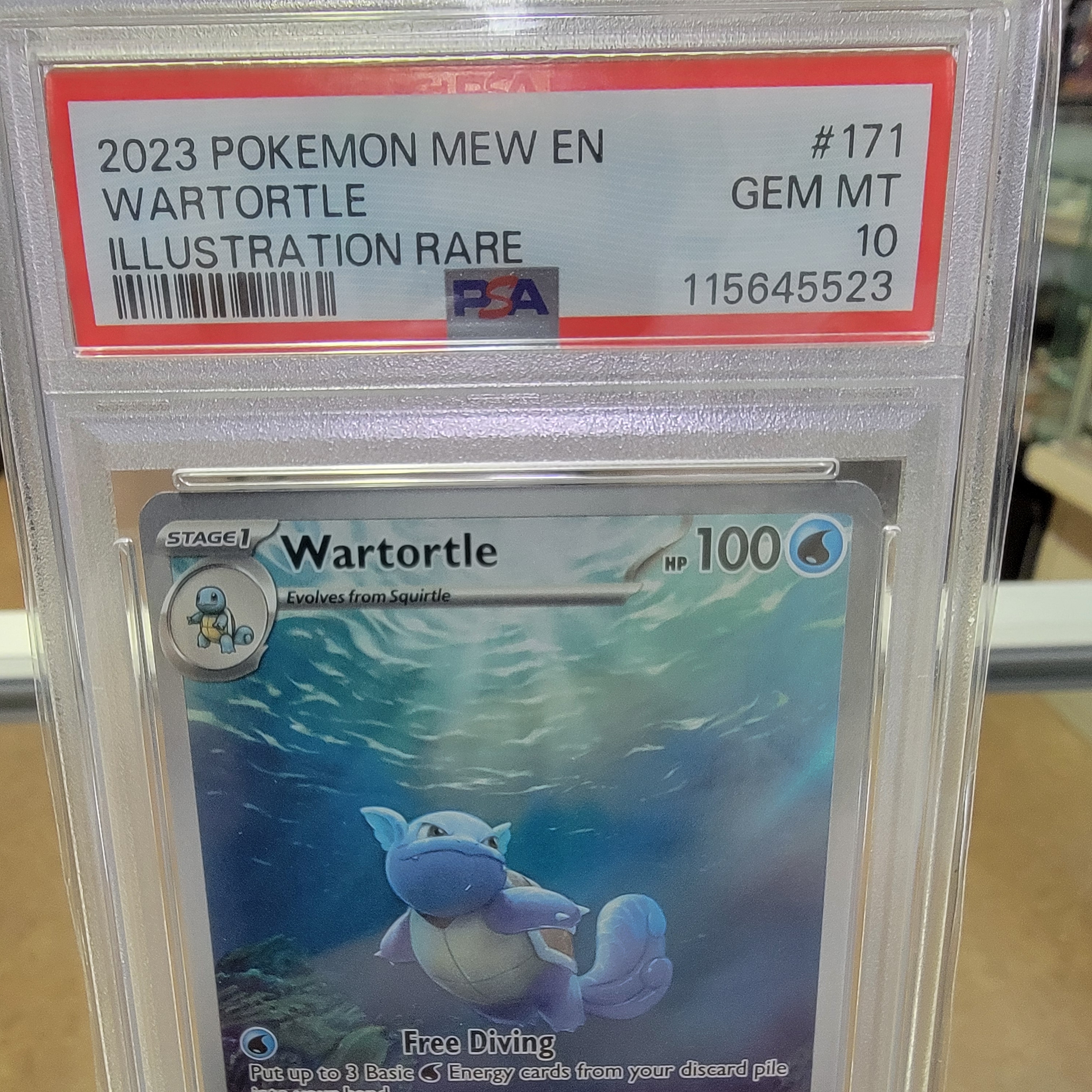 Psa 10 Wartortle IR Graded Card