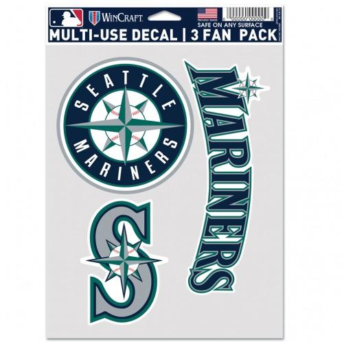 Seattle Mariners Multi Use 3 Pack Fan Decals