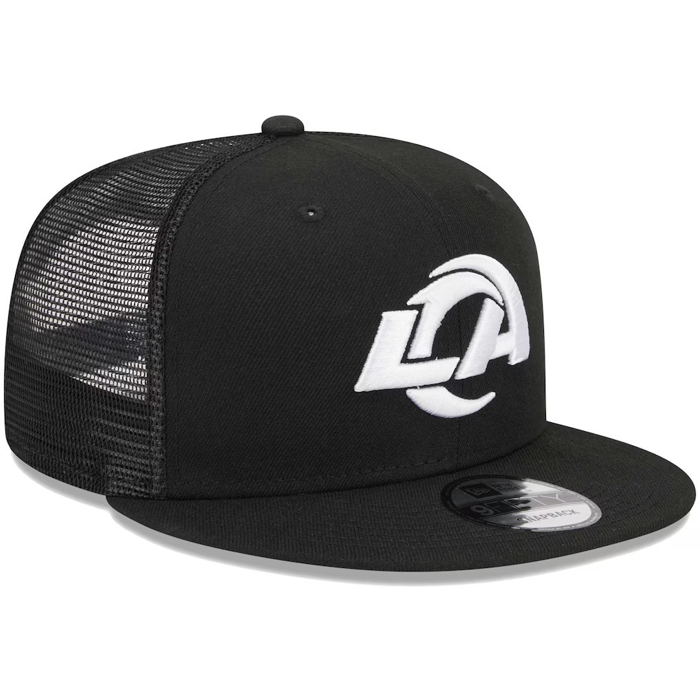Los Angeles Rams Black New Era 9FIFTY Trucker Snapback Hat