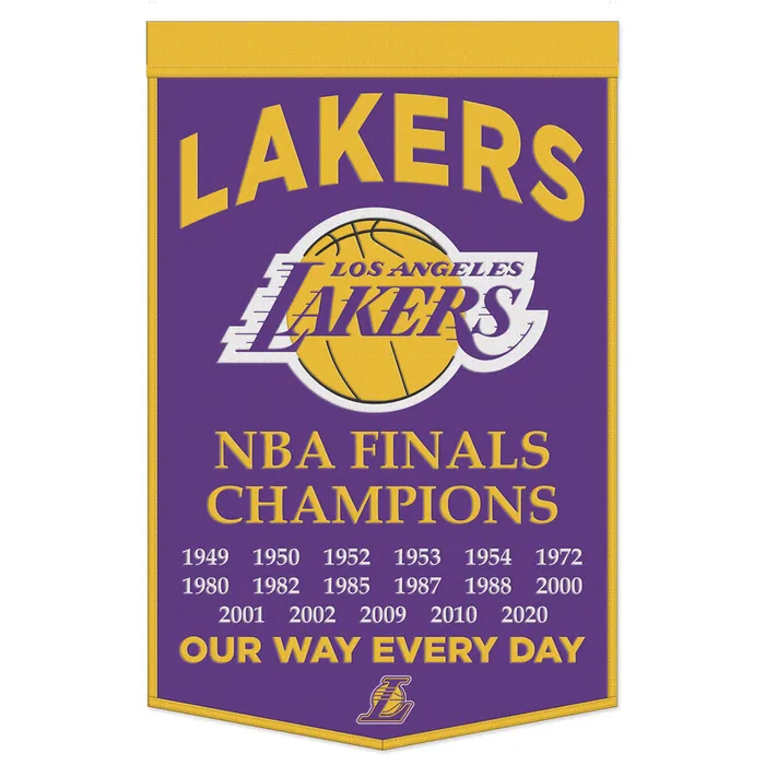 Los Angeles Lakers Wool Dynasty Banner 24x38"