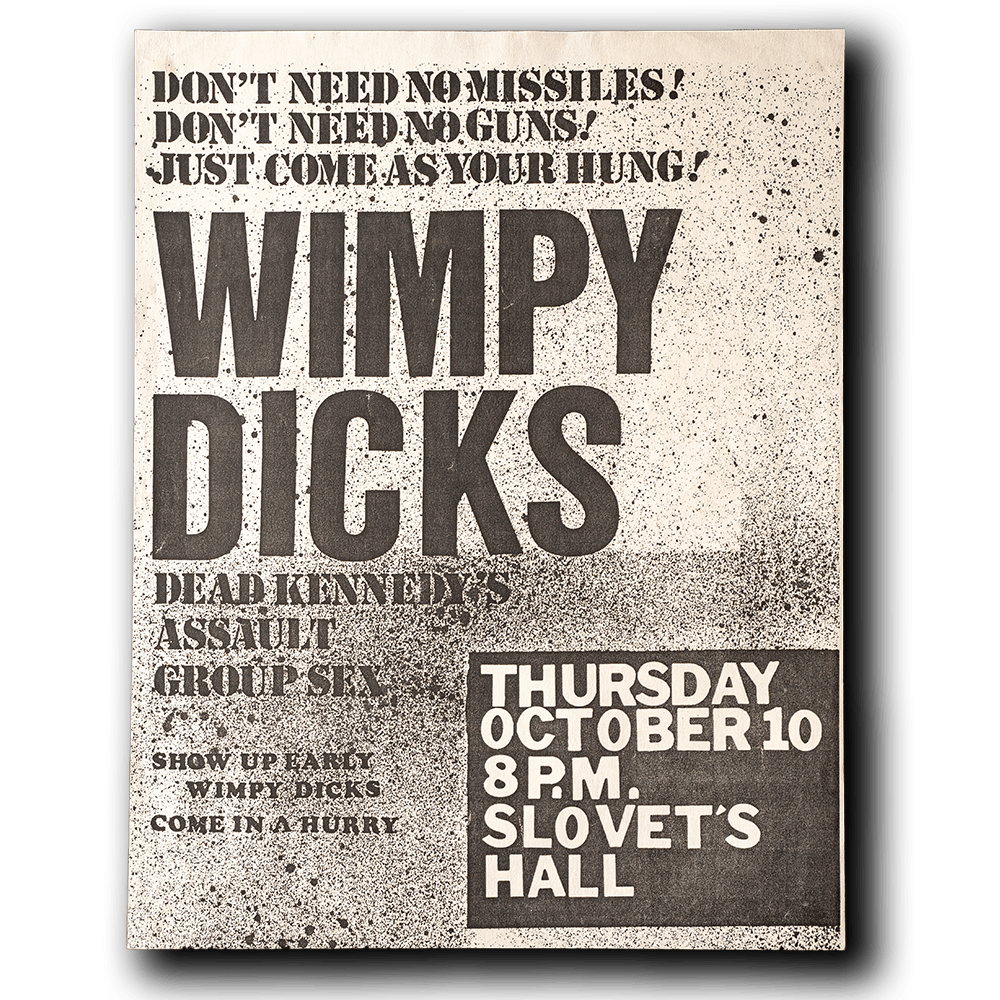 Wimpy Dicks -- 1985 [Handbill]