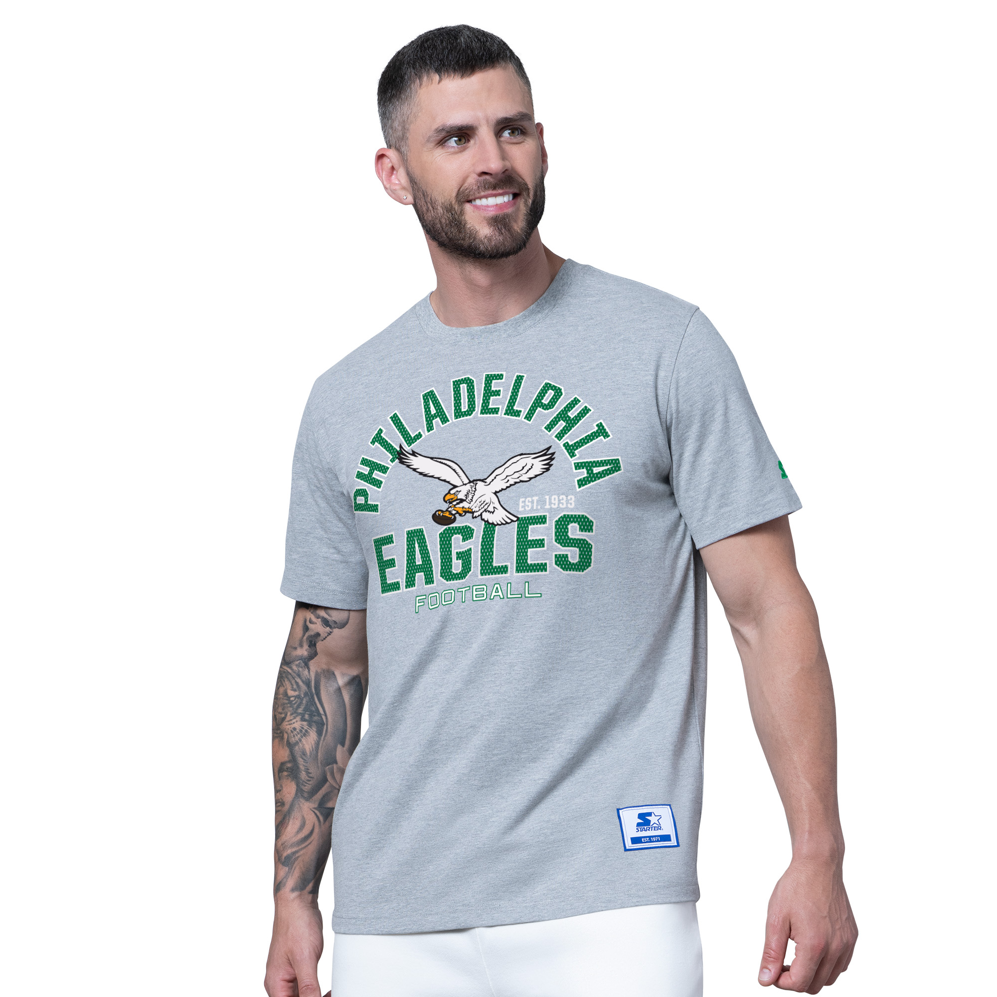 Philadelphia Eagles Grey Starter Sideline Arch Shirt